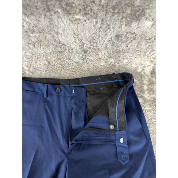 NEW Vince Camuto Sz W37 44XL Straight Leg Trouser Pants Navy Blue Button Zip NWT - Picture 9 of 12